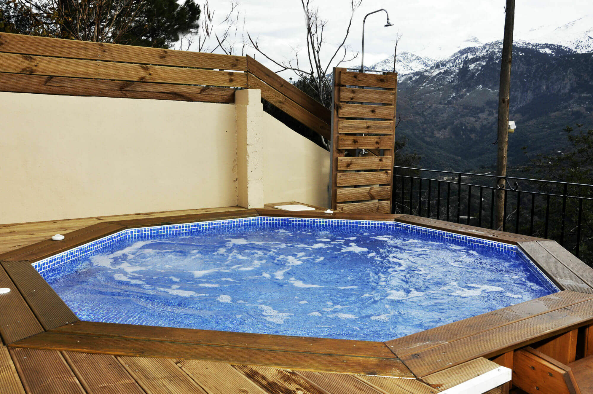 Villa Lakki Heated Round Pool Jacuzzi Lákkoi Extérieur photo